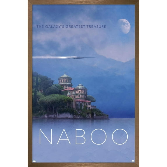Star Wars: Naboo - Visit Naboo by Russell Walks 23 Wall Poster, 22.375" x 34" Framed