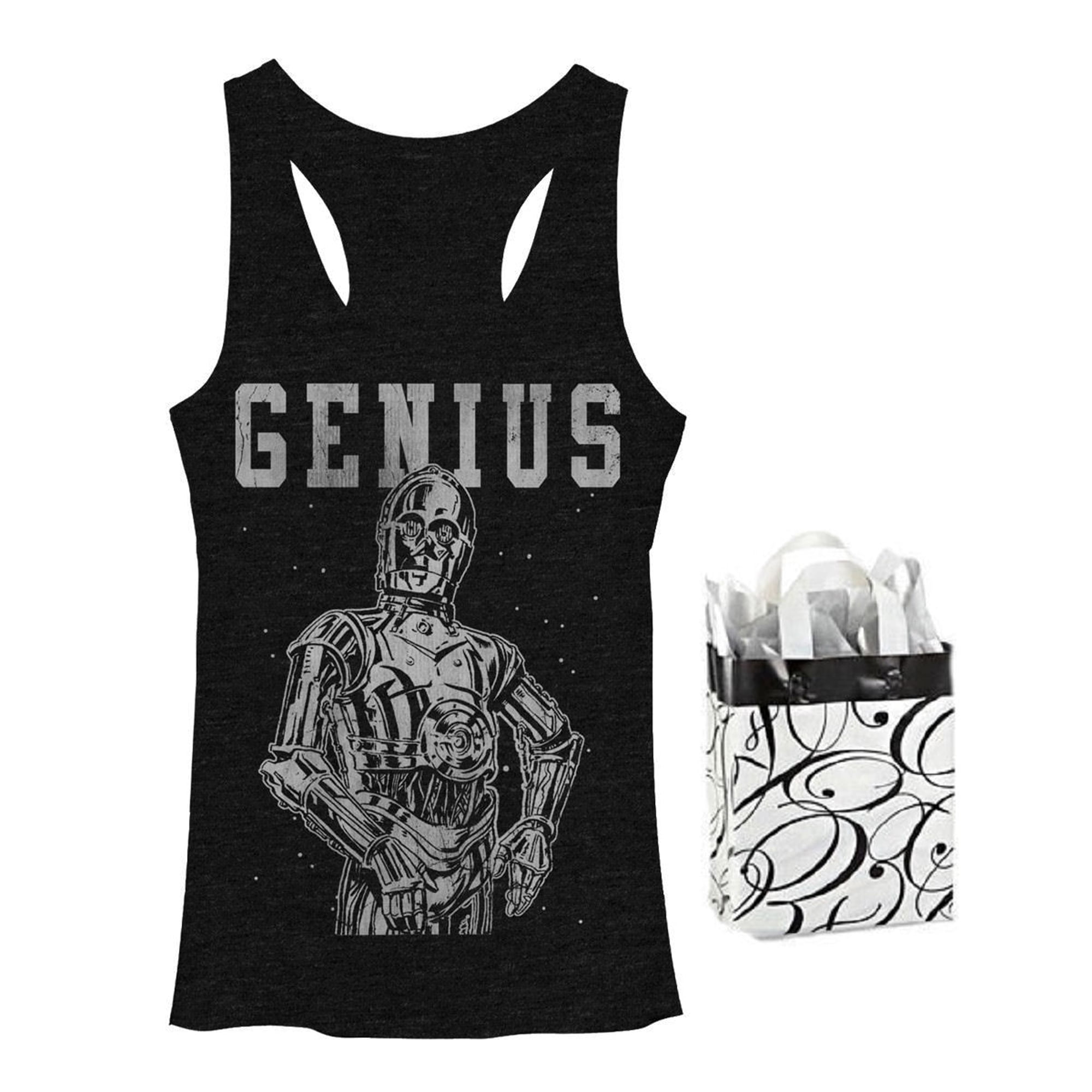 Star Wars Nerdbot C-3PO Junior Women's Tank Top and Gift Bag Set (Small ...