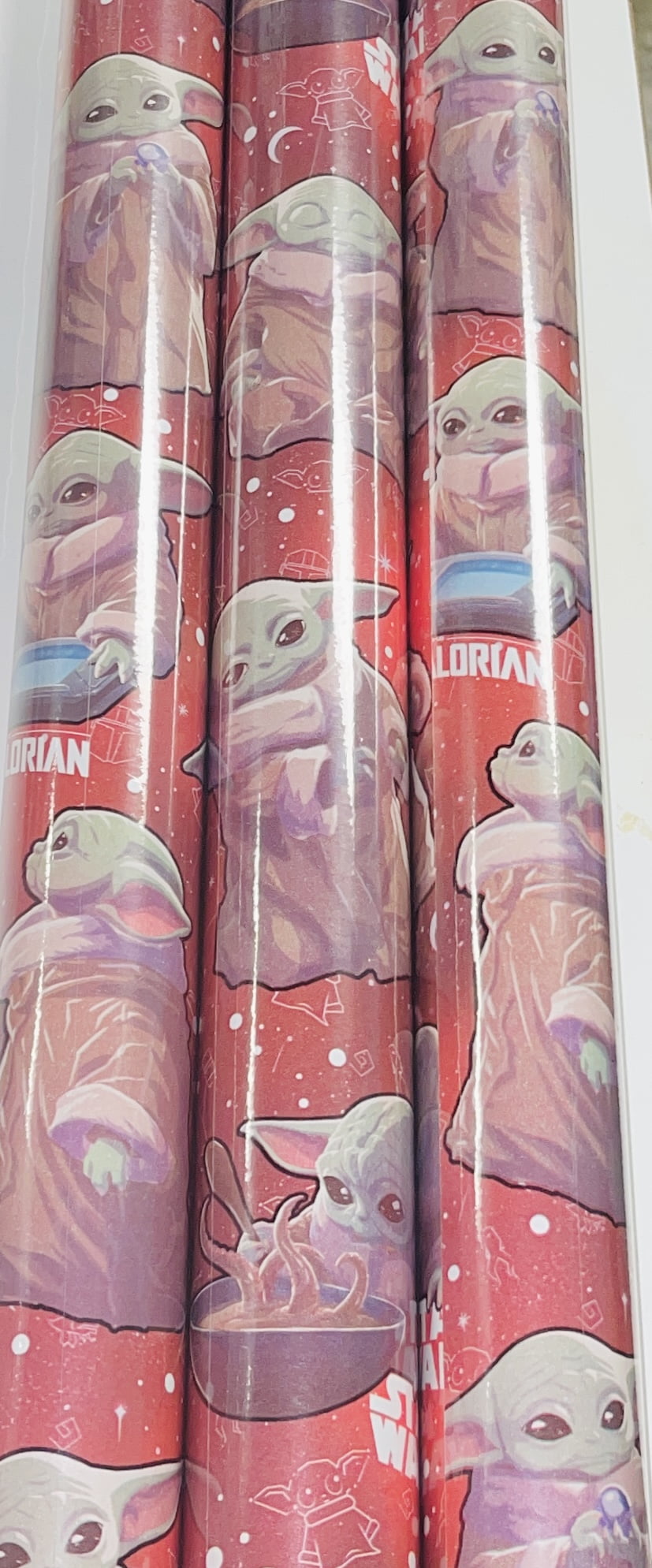 Disney Star Wars Graphics Birthday Gift Wrap Roll, 50 SQ FT