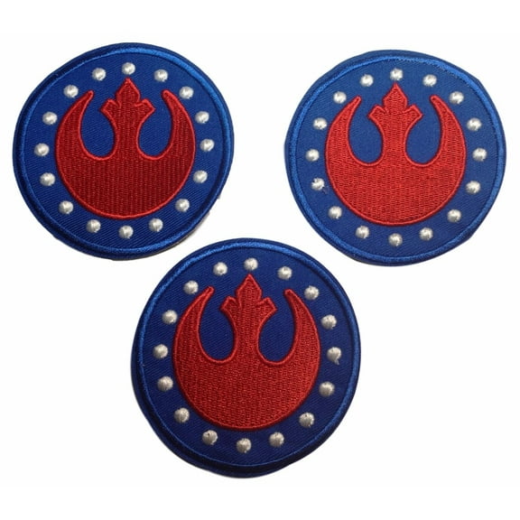 Star Wars New Republic 3" Wide Embroidered Iron On Patch Set of 3 Patches