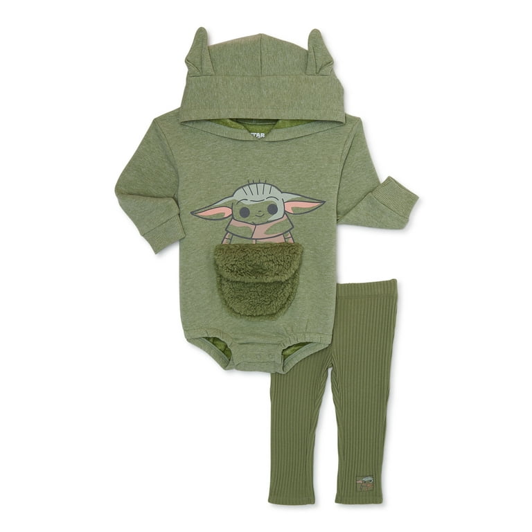 Star Wars Newborn Baby Boy Cosplay Yoda Outfit Set, 2-Piece Set, Sizes  0M-23M 