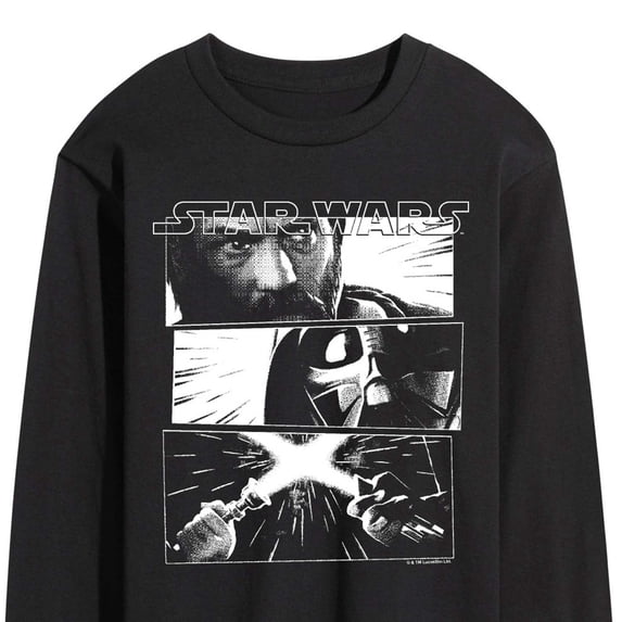 Star Wars - Obi Vader Men's Long Sleeve Graphic T-Shirt