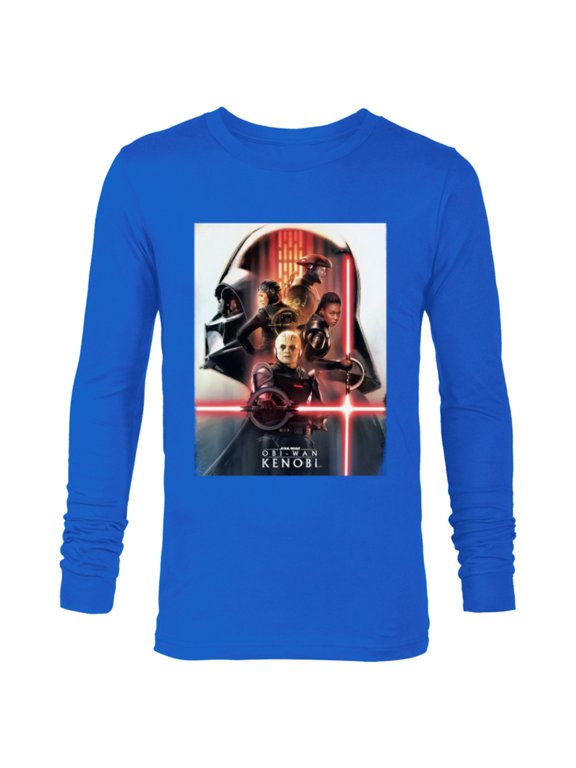 Obi-Wan Kenobi Character Poster - Long Sleeve T-Shirt for Men - Customized-Navy