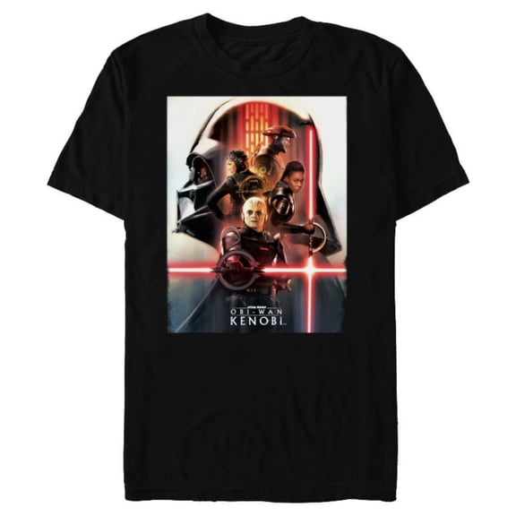 Star Wars Obi-Wan Kenobi Character Poster - Short Sleeve Blended T-Shirt for Adults - Customized-Black