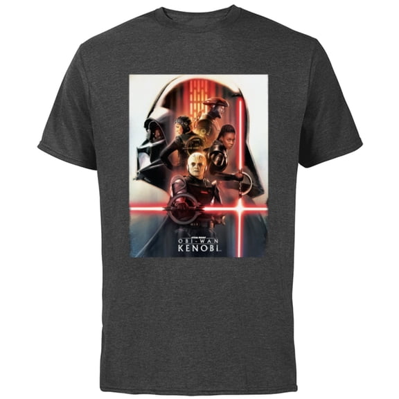 Star Wars Obi-Wan Kenobi Character Poster - Short Sleeve Cotton T-Shirt for Adults - Customized-Charcoal