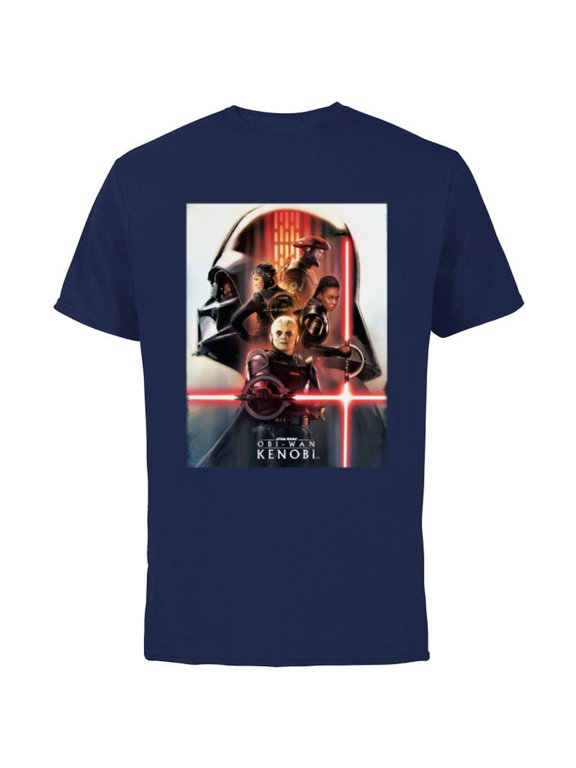 Obi-Wan Kenobi Character Poster - Short Sleeve Cotton T-Shirt for Adults - Customized-Navy