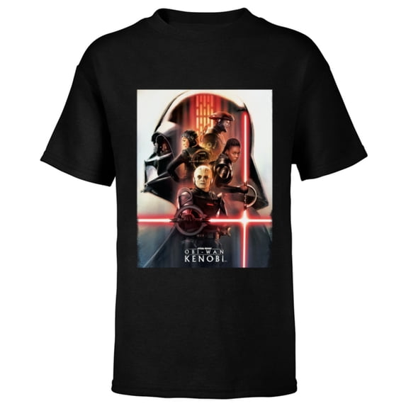 Star Wars Obi-Wan Kenobi Character Poster - Short Sleeve T-Shirt for Kids - Customized-Black