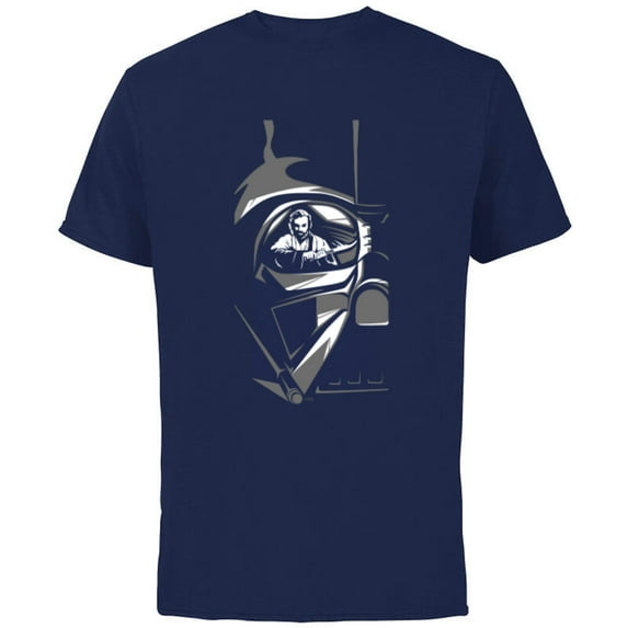 Star Wars Obi-Wan Kenobi Darth Vader Helmet - Short Sleeve Cotton T-Shirt for Adults - Customized-Navy