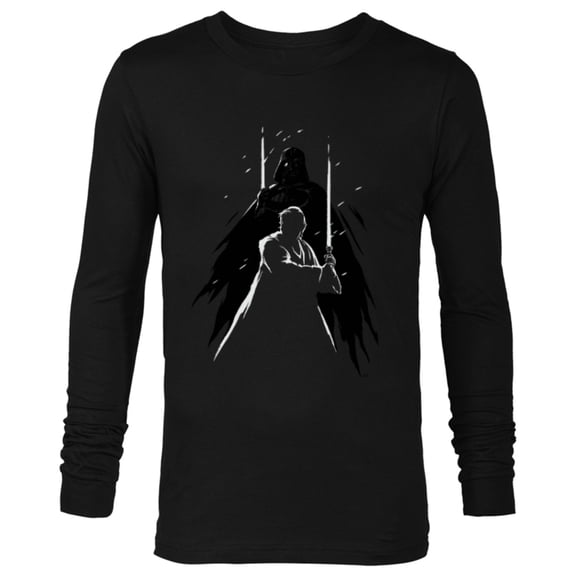 Star Wars Obi-Wan Kenobi Darth Vader Light and Dark - Long Sleeve T-Shirt for Men - Customized-Black