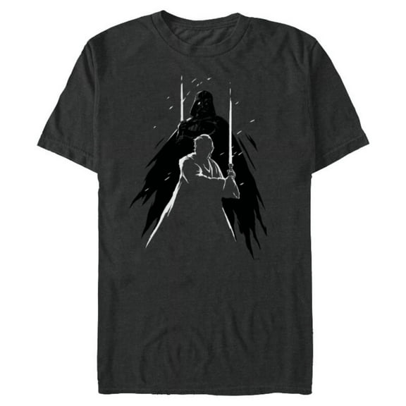 Star Wars Obi-Wan Kenobi Darth Vader Light and Dark - Short Sleeve Blended T-Shirt for Adults - Customized-Dark Heather