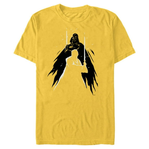 Star Wars Obi-Wan Kenobi Darth Vader Light and Dark - Short Sleeve Blended T-Shirt for Adults - Customized-Yellow