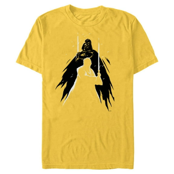 Star Wars Obi-Wan Kenobi Darth Vader Light and Dark - Short Sleeve Blended T-Shirt for Adults - Customized-Yellow