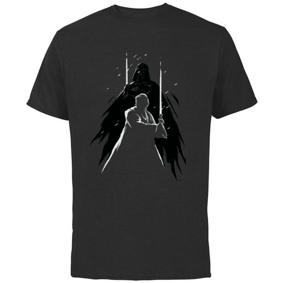 Star Wars Obi-Wan Kenobi Darth Vader Light and Dark - Short Sleeve Cotton T-Shirt for Adults - Customized-Black