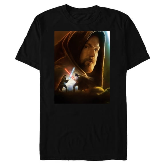 Star Wars Obi-Wan Kenobi Darth Vader Showdown - Short Sleeve Blended T-Shirt for Adults - Customized-Black