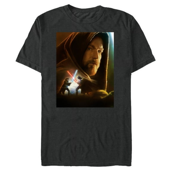 Star Wars Obi-Wan Kenobi Darth Vader Showdown - Short Sleeve Blended T-Shirt for Adults - Customized-Dark Heather