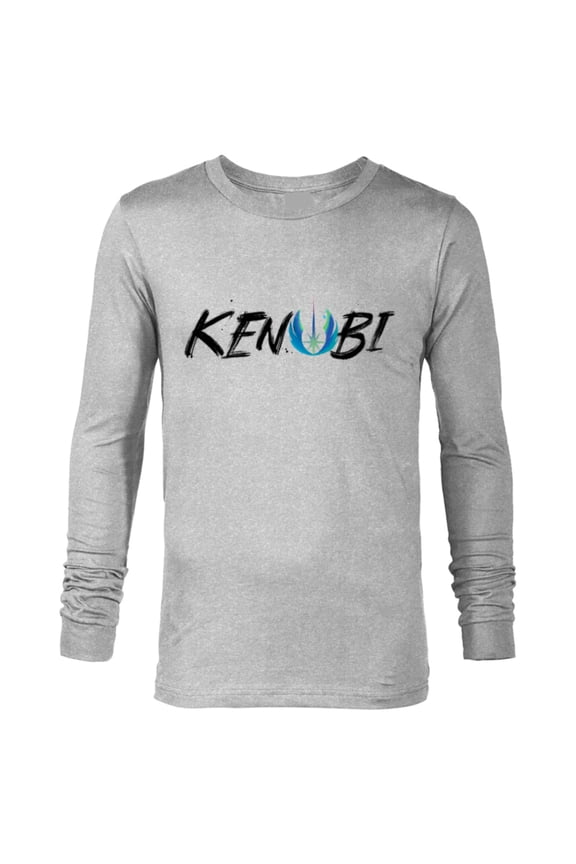 Obi-Wan Kenobi Jedi Icon - Long Sleeve T-Shirt for Men - Customized-Athletic Heather