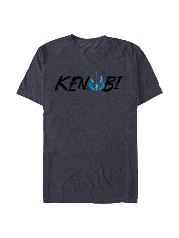 Obi-Wan Kenobi Jedi Icon - Short Sleeve Blended T-Shirt for Adults - Customized-Navy Heather