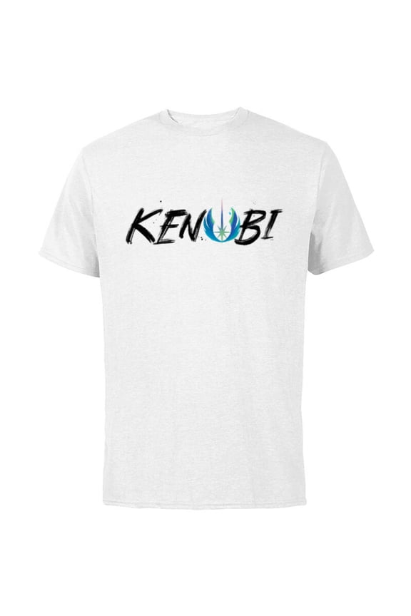Obi-Wan Kenobi Jedi Icon - Short Sleeve Cotton T-Shirt for Adults - Customized-White