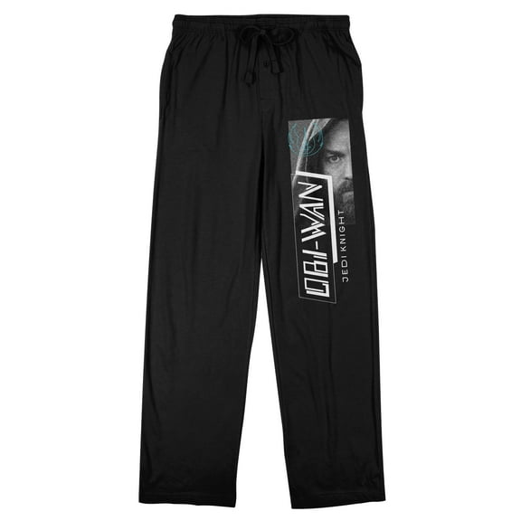 Star Wars Obi-Wan Kenobi Jedi Knight Men's Black Sleep Pajama Pants-Medium