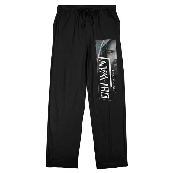 Star Wars Obi-Wan Kenobi Jedi Knight Men's Black Sleep Pajama Pants-Small