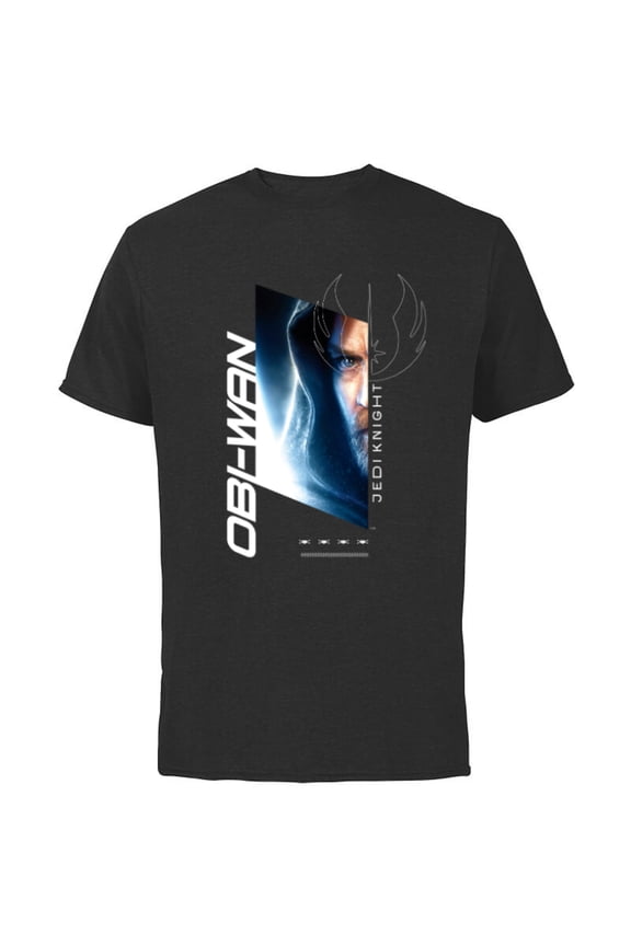 Obi-Wan Kenobi Jedi Knight - Short Sleeve Cotton T-Shirt for Adults - Customized-Black