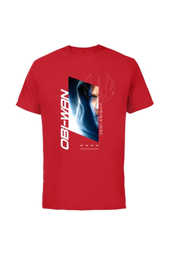 Obi-Wan Kenobi Jedi Knight - Short Sleeve Cotton T-Shirt for Adults - Customized-Red