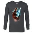 thumbnail image 1 of Star Wars Obi-Wan Kenobi Lightsaber - Long Sleeve T-Shirt for Men - Customized-Charcoal Heather, 1 of 5