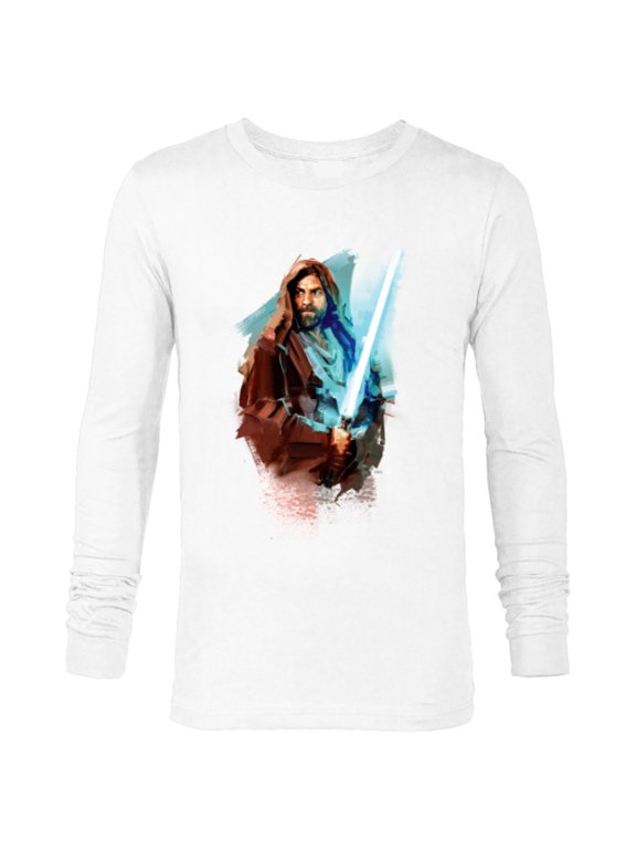 Obi-Wan Kenobi Lightsaber - Long Sleeve T-Shirt for Men - Customized-White