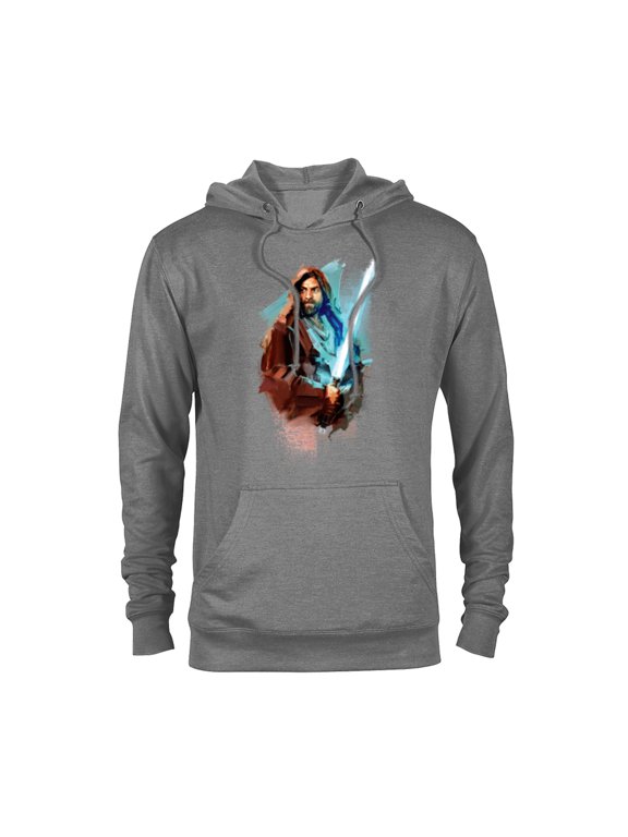 Obi-Wan Kenobi Lightsaber - Pullover Hoodie for Adults - Customized-Athletic Heather