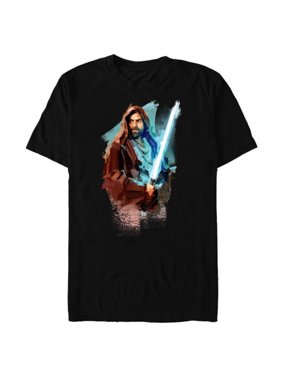 Obi-Wan Kenobi Lightsaber - Short Sleeve Blended T-Shirt for Adults - Customized-Black