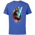 thumbnail image 1 of Star Wars Obi-Wan Kenobi Lightsaber - Short Sleeve Cotton T-Shirt for Adults - Customized-Royal Heather, 1 of 5