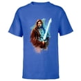 thumbnail image 1 of Star Wars Obi-Wan Kenobi Lightsaber - Short Sleeve T-Shirt for Kids - Customized-Royal, 1 of 5