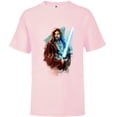 thumbnail image 1 of Star Wars Obi-Wan Kenobi Lightsaber - Short Sleeve T-Shirt for Kids - Customized-Soft Pink, 1 of 5