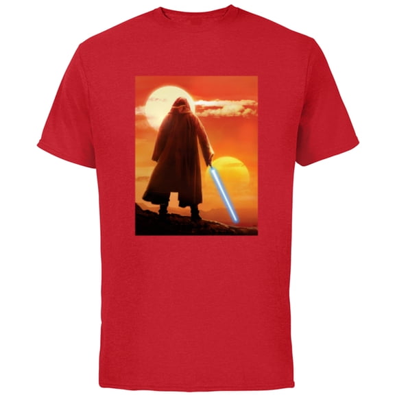 Star Wars Obi-Wan Kenobi Lightsaber Twin Suns - Short Sleeve Cotton T-Shirt for Adults - Customized-Red