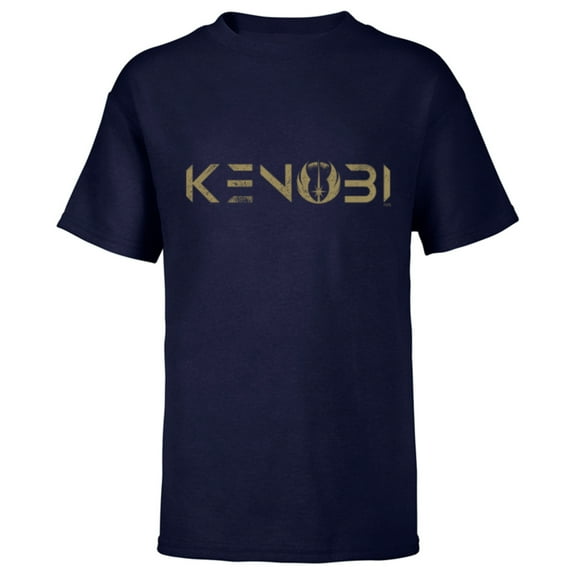 Star Wars Obi-Wan Kenobi Series Logo - Short Sleeve T-Shirt for Kids - Customized-Navy
