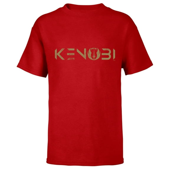 Star Wars Obi-Wan Kenobi Series Logo - Short Sleeve T-Shirt for Kids - Customized-Red