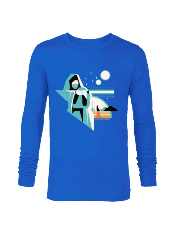 Obi-Wan Kenobi Tatooine Use the Force - Long Sleeve T-Shirt for Men - Customized-Navy