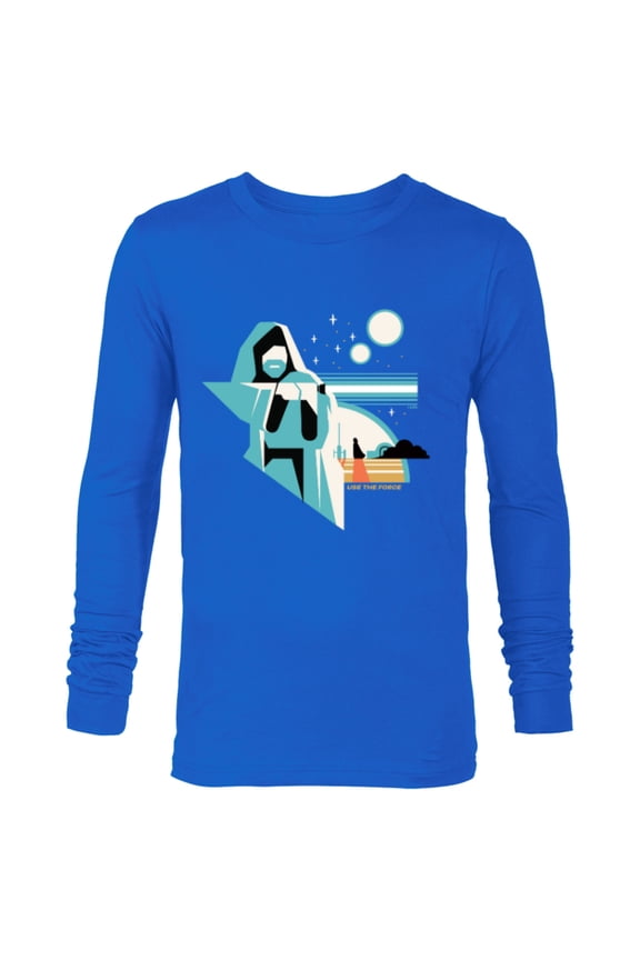 Obi-Wan Kenobi Tatooine Use the Force - Long Sleeve T-Shirt for Men - Customized-Navy