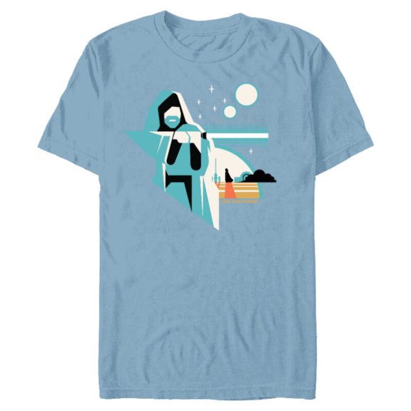 Star Wars Obi-Wan Kenobi Tatooine Use the Force - Short Sleeve Blended T-Shirt for Adults - Customized-Ocean Blue