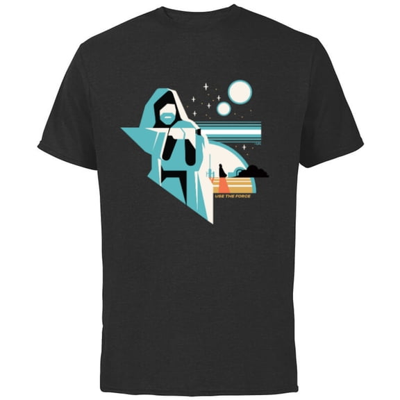 Star Wars Obi-Wan Kenobi Tatooine Use the Force - Short Sleeve Cotton T-Shirt for Adults - Customized-Black