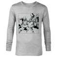 thumbnail image 1 of Star Wars Obi-Wan Kenobi vs Darth Vader Coloring Sketch - Long Sleeve T-Shirt for Men - Customized-Athletic Heather, 1 of 5