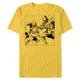 thumbnail image 1 of Star Wars Obi-Wan Kenobi vs Darth Vader Coloring Sketch - Short Sleeve Blended T-Shirt for Adults - Customized-Yellow, 1 of 5