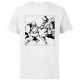 thumbnail image 1 of Star Wars Obi-Wan Kenobi vs Darth Vader Coloring Sketch - Short Sleeve Cotton T-Shirt for Adults - Customized-White, 1 of 5