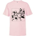 thumbnail image 1 of Star Wars Obi-Wan Kenobi vs Darth Vader Coloring Sketch - Short Sleeve T-Shirt for Kids - Customized-Soft Pink, 1 of 5