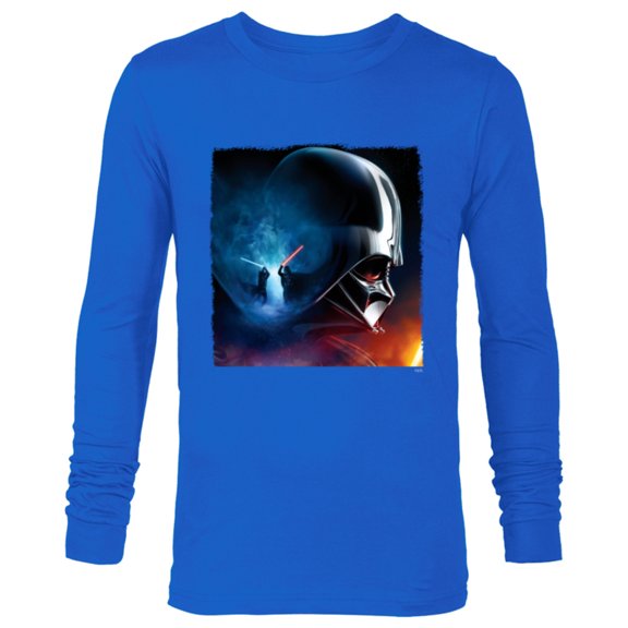 Star Wars Obi-Wan Kenobi vs Darth Vader - Long Sleeve T-Shirt for Men - Customized-Navy