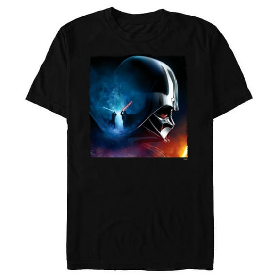 Star Wars Obi-Wan Kenobi vs Darth Vader - Short Sleeve Blended T-Shirt for Adults - Customized-Black