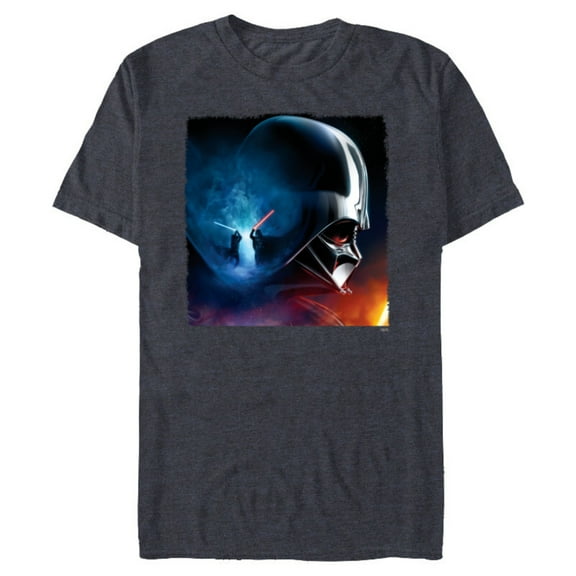 Star Wars Obi-Wan Kenobi vs Darth Vader - Short Sleeve Blended T-Shirt for Adults - Customized-Navy Heather