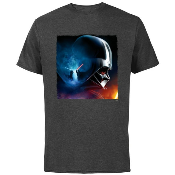 Star Wars Obi-Wan Kenobi vs Darth Vader - Short Sleeve Cotton T-Shirt for Adults - Customized-Charcoal