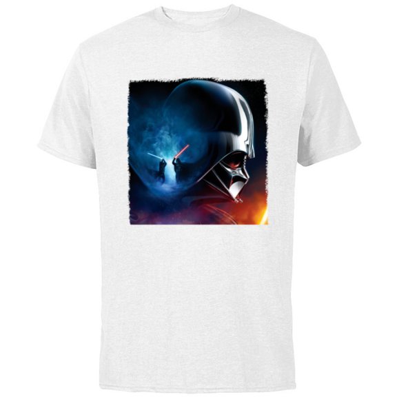 Star Wars Obi-Wan Kenobi vs Darth Vader - Short Sleeve Cotton T-Shirt for Adults - Customized-White