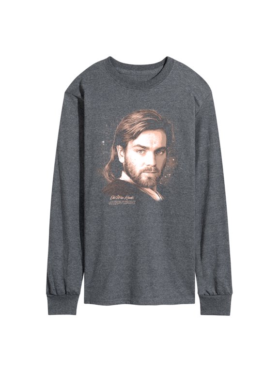 - Obi Wan Portrait Men's Long Sleeve Graphic T-Shirt